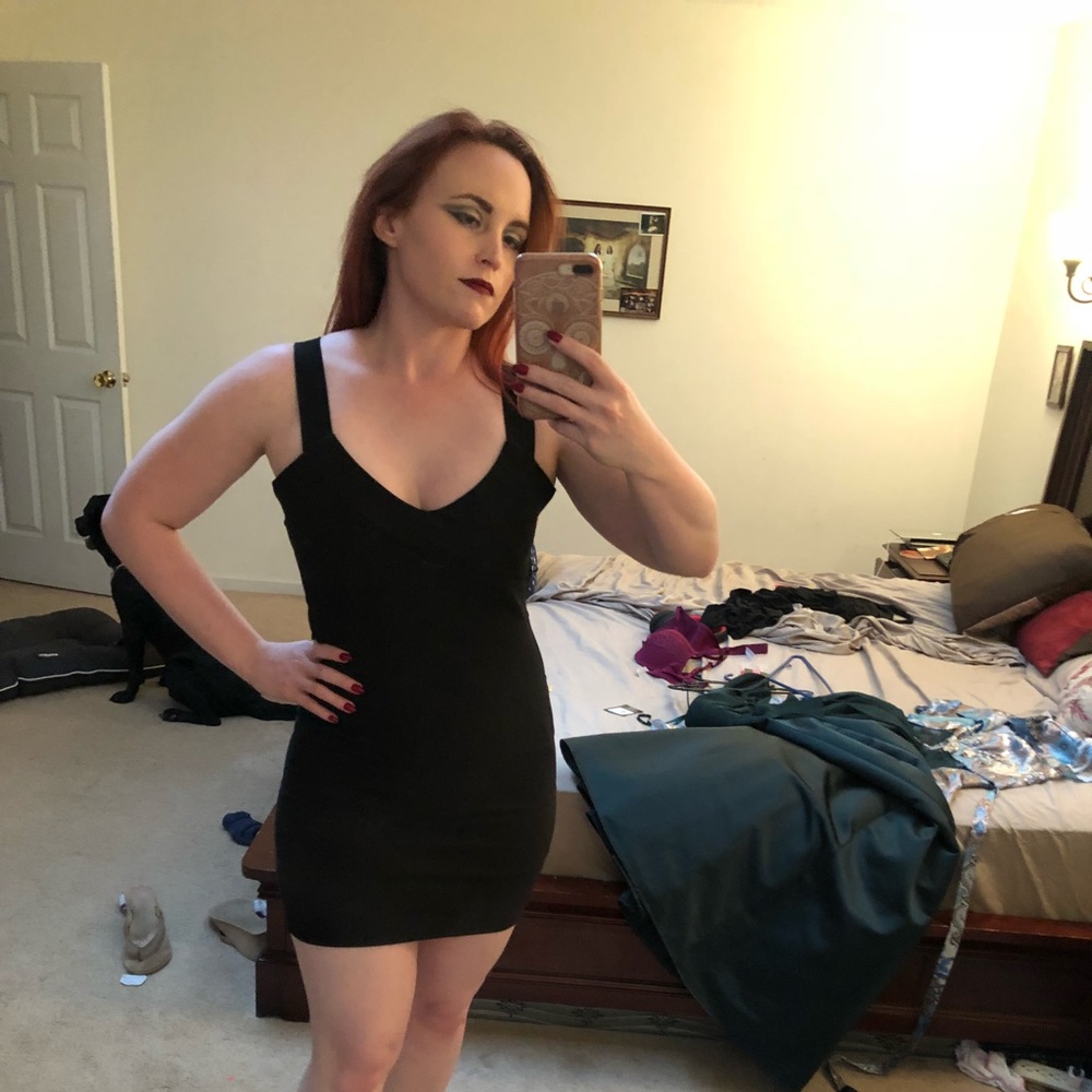 Black cocktail dress